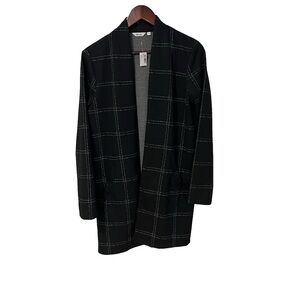 Reitmans black with grey lines cardigan/jacket size medium
